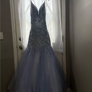 Stunning Lavender Embellished Prom Gown